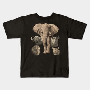 Big Five Africa Safari Kids T-Shirt